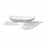 White Poly Wings Lg Antique White